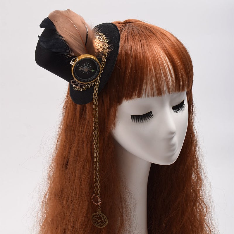 GRACEART Steampunk Accessories Mini Top Hat Headwear (C) - Image 5